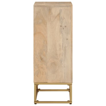 vidaXL Ντουλάπι 55x30x76cm από Μασίφ Ξύλο Μάνγκο και Σίδηρο 1 τεμ.