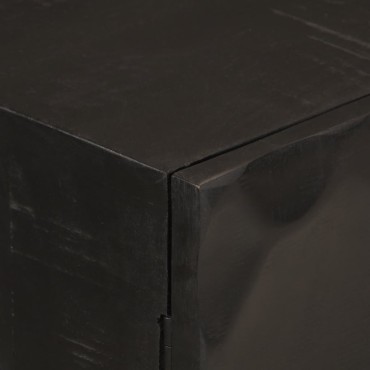 vidaXL Ντουλάπι Μαύρο 55x30x76cm από Μασίφ Ξύλο Μάνγκο και Σίδηρο 1 τεμ.
