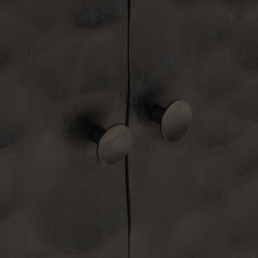 vidaXL Ντουλάπι Μαύρο 55x30x76cm από Μασίφ Ξύλο Μάνγκο και Σίδηρο 1 τεμ.