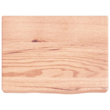 vidaXL Ράφι Τοίχου Ανοιχτό Καφέ 40x30x(2-6)cm Επεξ. Μασίφ Ξύλο Δρυός 1 τεμ.