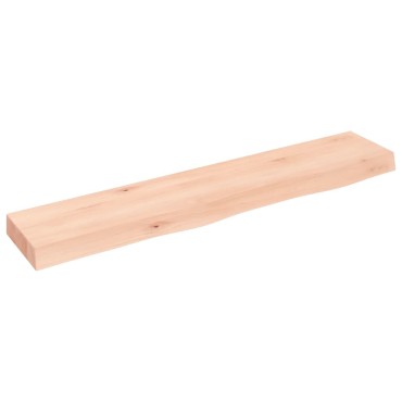 vidaXL Ράφι Τοίχου 100x20x6cm από Ακατέργαστο Μασίφ Ξύλο Δρυός 1 τεμ.
