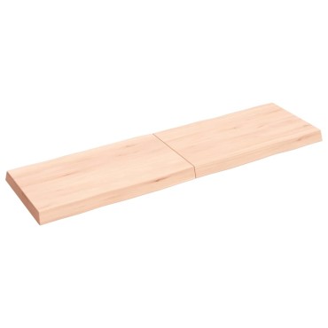 vidaXL Επιφάνεια Τραπεζιού 140x40x(2-6)cm Ακατέργ. Μασίφ Ξύλο Δρυός 1 τεμ.