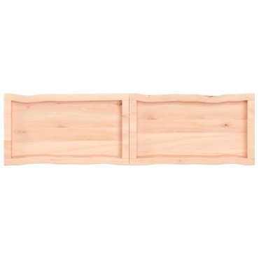 vidaXL Επιφάνεια Τραπεζιού 140x40x(2-6)cm Ακατέργ. Μασίφ Ξύλο Δρυός 1 τεμ.