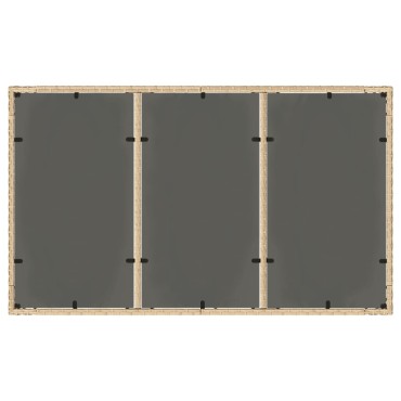 vidaXL Τραπέζι Κήπου με Γυάλινη Επιφάνεια Μπεζ 150x90x75cm Συνθ Ρατάν 1 τεμ.