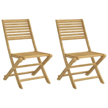 vidaXL Καρέκλες Κήπου Πτυσσόμενες 2 τεμ. 48,5x61,5x87cm Μασίφ Ακακία