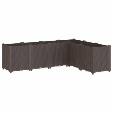 vidaXL Ζαρντινιέρα Κήπου Καφέ 160x120x53 εκ. Πολυπροπυλένιο