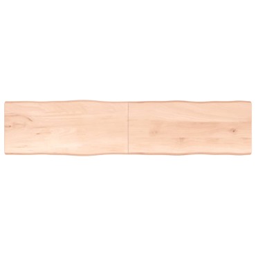 vidaXL Επιφάνεια Τραπεζιού 220x50x(2-4)cm Ακατέργαστο Μασίφ Ξύλο 1 τεμ.