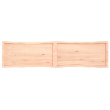 vidaXL Επιφάνεια Τραπεζιού 220x50x(2-4)cm Ακατέργαστο Μασίφ Ξύλο 1 τεμ.