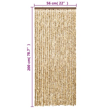vidaXL Σήτα Εντόμων Μπεζ/ Καφέ 56x200 εκ. από Σενίλ