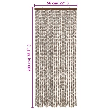 vidaXL Σήτα Εντόμων Taupe / Λευκό 56 x 200 εκ. από Σενίλ