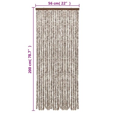 vidaXL Σήτα Εντόμων Taupe / Λευκό 56 x 200 εκ. από Σενίλ