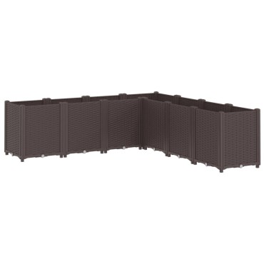vidaXL Ζαρντινιέρα Κήπου Καφέ 160x160x53 εκ. Πολυπροπυλένιο