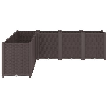 vidaXL Ζαρντινιέρα Κήπου Καφέ 160x160x53 εκ. Πολυπροπυλένιο