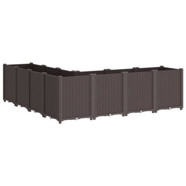vidaXL Ζαρντινιέρα Κήπου Καφέ 160x160x53 εκ. Πολυπροπυλένιο