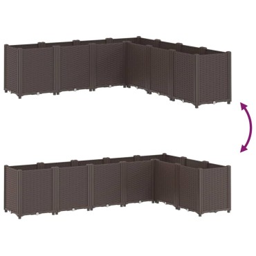 vidaXL Ζαρντινιέρα Κήπου Καφέ 160x160x53 εκ. Πολυπροπυλένιο