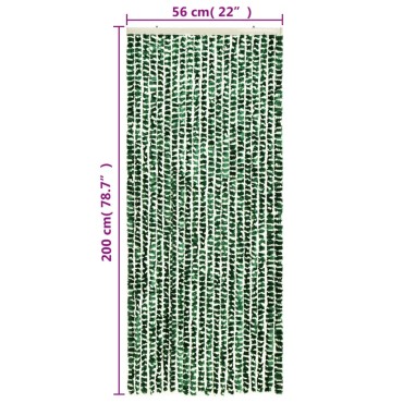 vidaXL Σήτα Εντόμων Πράσινο/ Λευκό 56 x 200 εκ. από Σενίλ