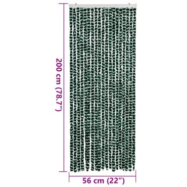vidaXL Σήτα Εντόμων Πράσινο/ Λευκό 56 x 200 εκ. από Σενίλ