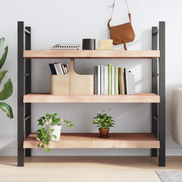 vidaXL Ράφι Τοίχου 120x50x(2-6)cm από Ακατέργαστο Μασίφ Ξύλο Δρυός 1 τεμ.