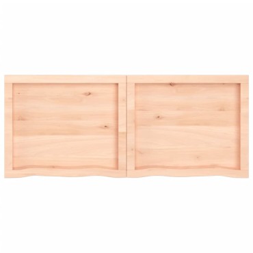 vidaXL Ράφι Τοίχου 120x50x(2-6)cm από Ακατέργαστο Μασίφ Ξύλο Δρυός 1 τεμ.