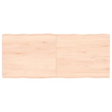 vidaXL Επιφάνεια Τραπεζιού 120x50x(2-6)cm Ακατέργ. Μασίφ Ξύλο Δρυός 1 τεμ.