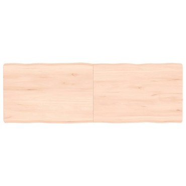 vidaXL Επιφάνεια Τραπεζιού 120x40x(2-6)cm Ακατέργαστο Μασίφ Ξύλο Δρυός 1 τεμ.