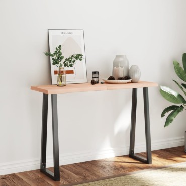 vidaXL Επιφάνεια Τραπεζιού 120x40x(2-6)cm Ακατέργαστο Μασίφ Ξύλο Δρυός 1 τεμ.