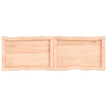 vidaXL Επιφάνεια Τραπεζιού 120x40x(2-6)cm Ακατέργαστο Μασίφ Ξύλο Δρυός 1 τεμ.