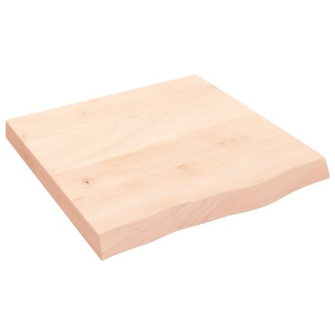 vidaXL Ράφι Τοίχου 60x60x(2-6)cm από Ακατέργαστο Μασίφ Ξύλο Δρυός 1 τεμ.