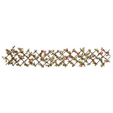 vidaXL Καφασωτό Επεκτεινόμενο Σκ. Ροζ 180x20cm Τεχνητός Κισσός