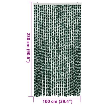 vidaXL Σήτα Εντόμων Πράσινο/ Λευκό 100 x 230 εκ. από Σενίλ