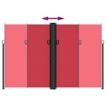vidaXL Σκίαστρο Πλαϊνό Συρόμενο Κόκκινο 220x1200 εκ.