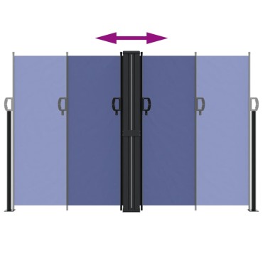 vidaXL Σκίαστρο Πλαϊνό Συρόμενο Μπλε 160 x 1200 εκ.