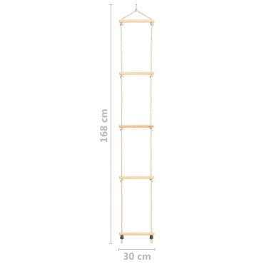 vidaXL Ανεμόσκαλα Παιδική 30 x 168 εκ. Μασίφ Ξύλο και Πολυαιθυλένιο