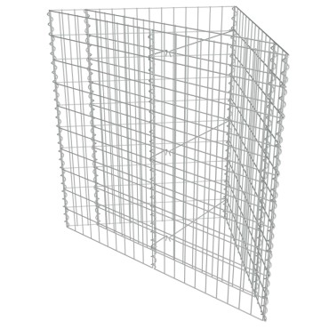 vidaXL Συρματοκιβώτιο-Γλάστρα Υπερυψωμένη 75x75x50 εκ. Γαλβ. Χάλυβας