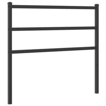 vidaXL Κεφαλάρι Μαύρο Μεταλλικό 105x3x90cm 1 τεμ.