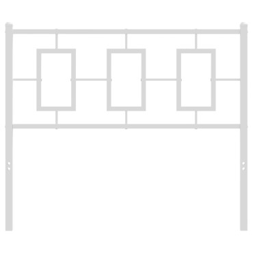 vidaXL Κεφαλάρι Λευκό Μεταλλικό 105x3x91cm 1 τεμ.
