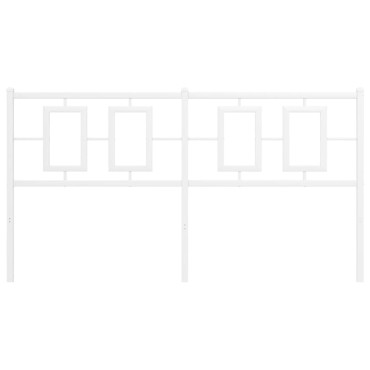 vidaXL Κεφαλάρι Λευκό Μεταλλικό 166x3x91cm 1 τεμ.