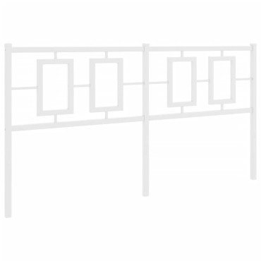 vidaXL Κεφαλάρι Λευκό Μεταλλικό 166x3x91cm 1 τεμ.