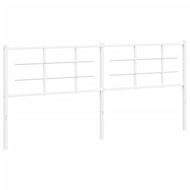 vidaXL Κεφαλάρι Λευκό Μεταλλικό 198x3x90cm 1 τεμ.