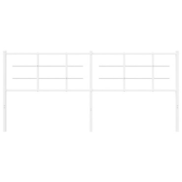 vidaXL Κεφαλάρι Λευκό Μεταλλικό 198x3x90cm 1 τεμ.