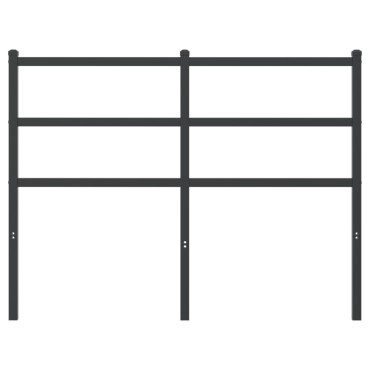 vidaXL Κεφαλάρι Μαύρο Μεταλλικό 125x3x90cm 1 τεμ.