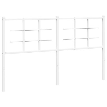 vidaXL Κεφαλάρι Λευκό Μεταλλικό 166x3x90cm 1 τεμ.