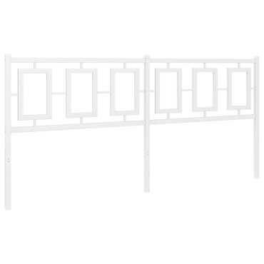 vidaXL Κεφαλάρι Λευκό Μεταλλικό 187x3x91cm 1 τεμ.