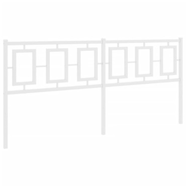 vidaXL Κεφαλάρι Λευκό Μεταλλικό 187x3x91cm 1 τεμ.