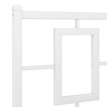vidaXL Κεφαλάρι Λευκό Μεταλλικό 187x3x91cm 1 τεμ.