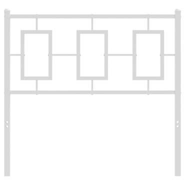 vidaXL Κεφαλάρι Λευκό Μεταλλικό 95x3x91cm 1 τεμ.