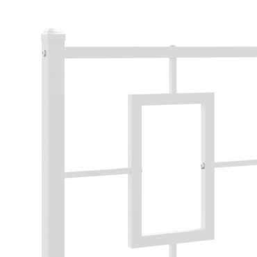 vidaXL Κεφαλάρι Λευκό Μεταλλικό 95x3x91cm 1 τεμ.