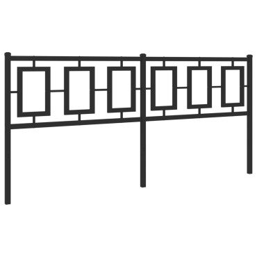 vidaXL Κεφαλάρι Μαύρο Μεταλλικό 187x3x91cm 1 τεμ.