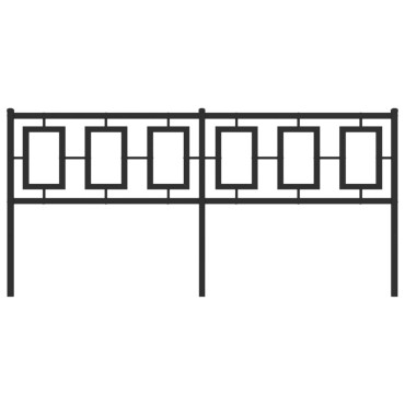 vidaXL Κεφαλάρι Μαύρο Μεταλλικό 187x3x91cm 1 τεμ.