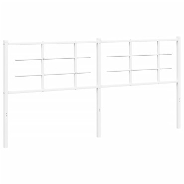vidaXL Κεφαλάρι Λευκό Μεταλλικό 187x3x90cm 1 τεμ.